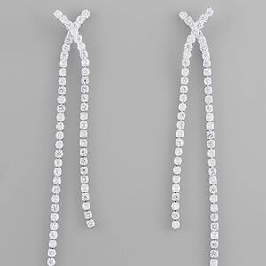 Crisscrossed Crystal Earrings